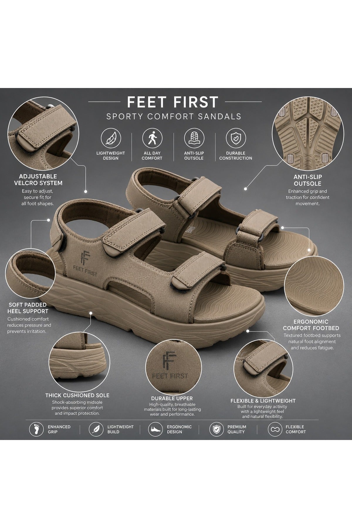 Feet First 86-765-06 sports sandal side view