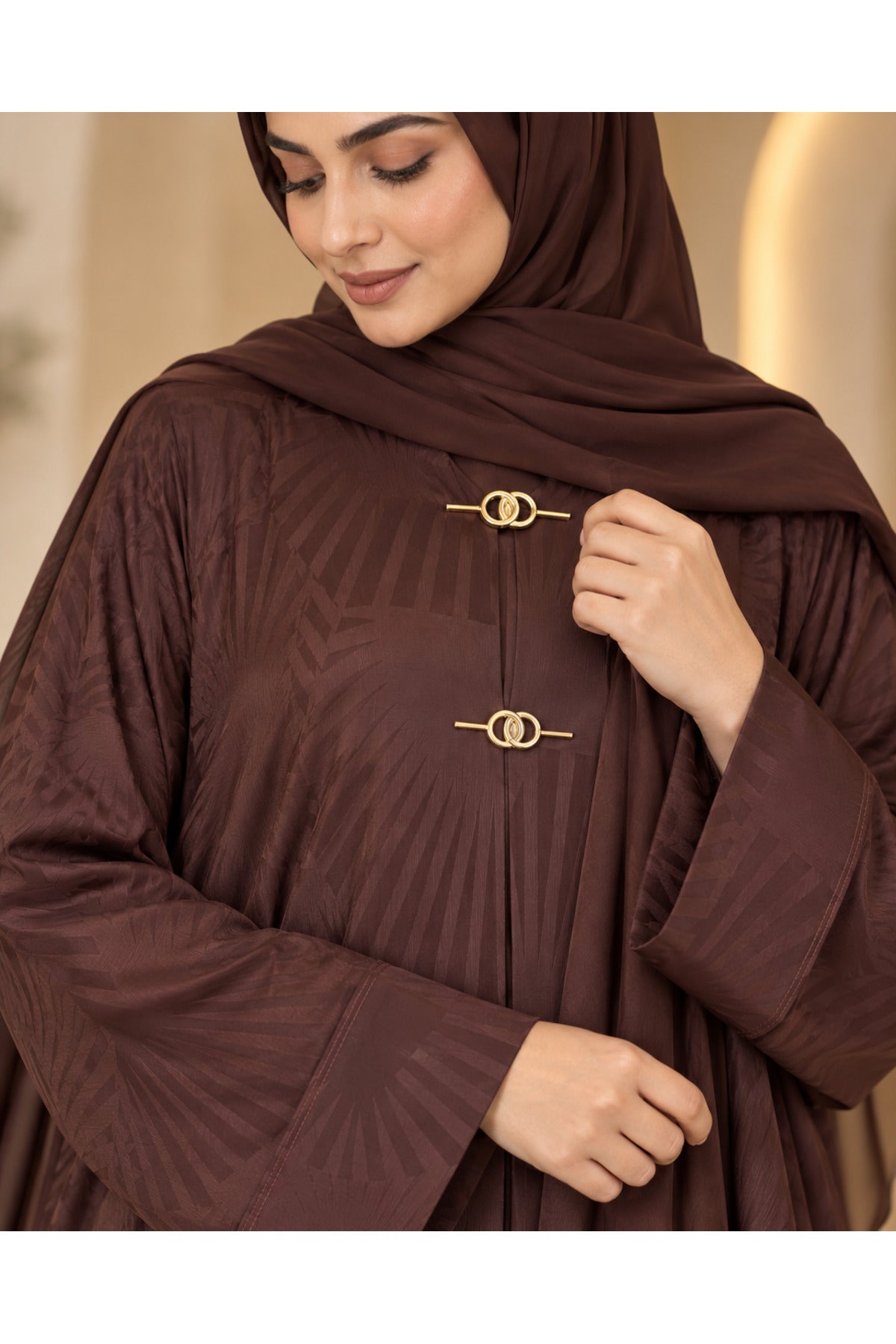 كافالي عباية جاكارد هندسي | ABAYA-6634 الصورة الثانوية