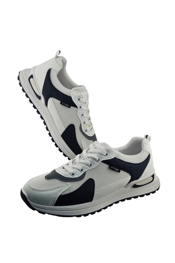 White / Dark Blue