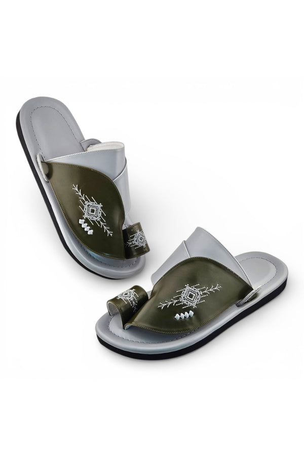 Olive Green / Light Grey