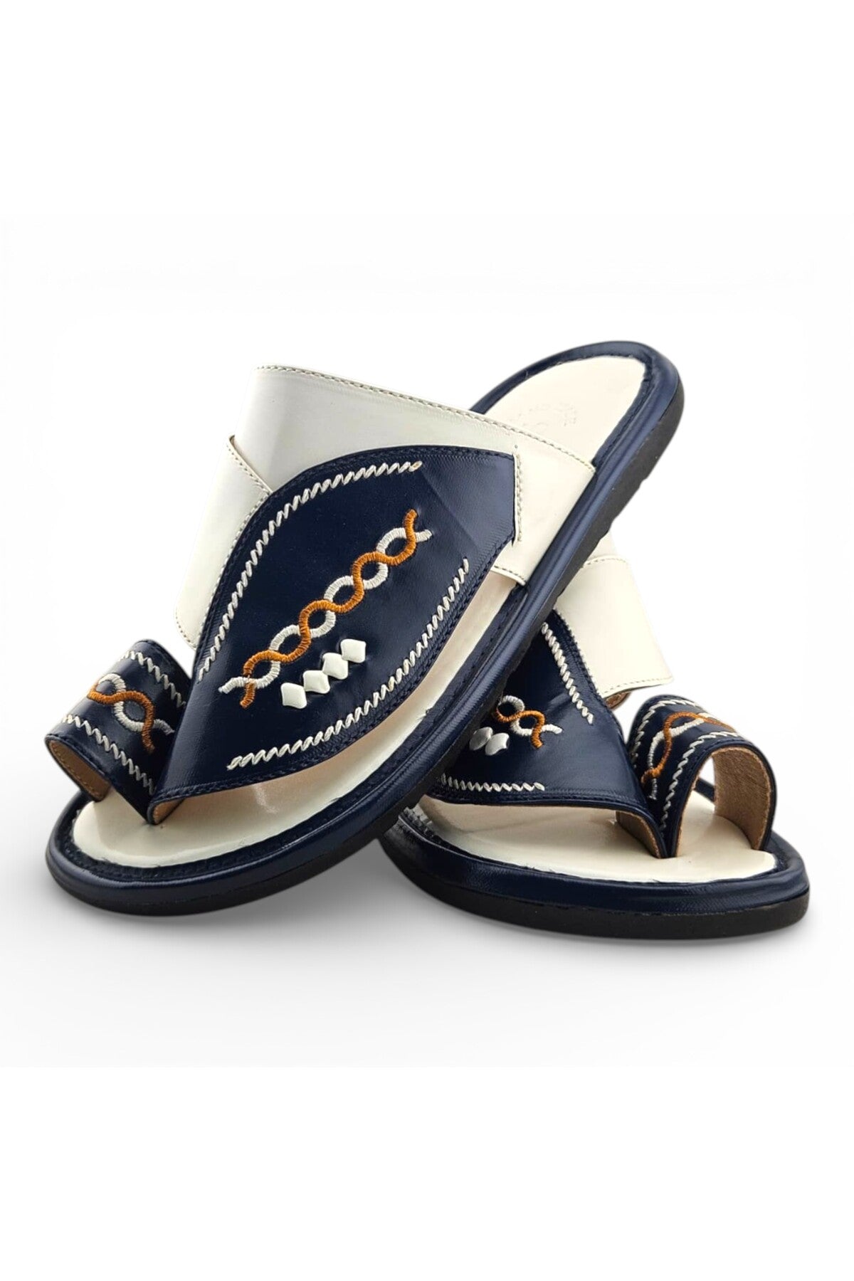 White / Navy Blue