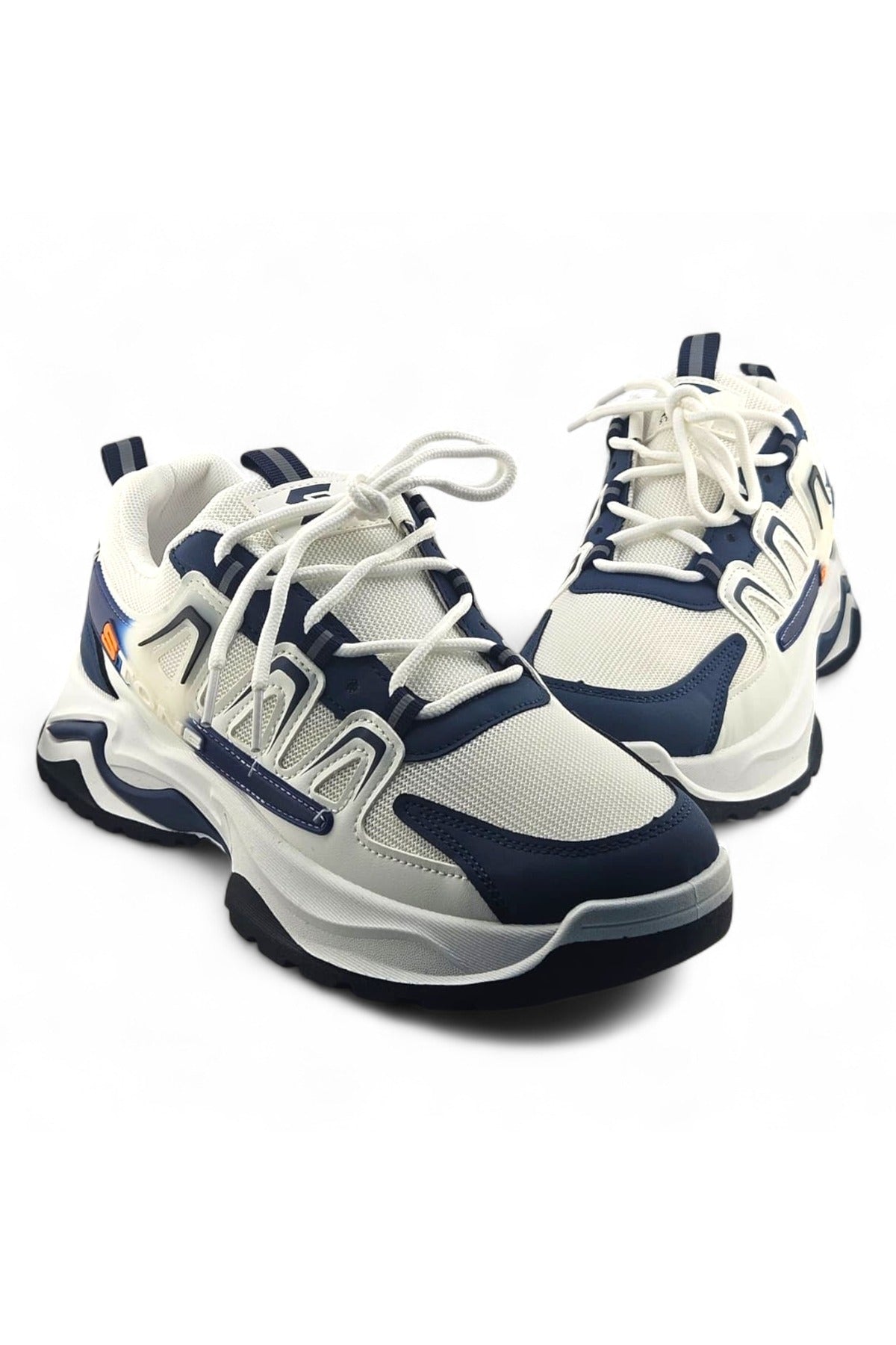 White / Navy Blue