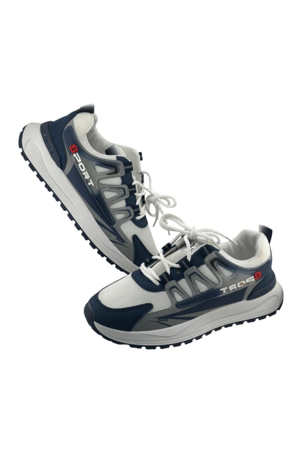 White / Navy Blue