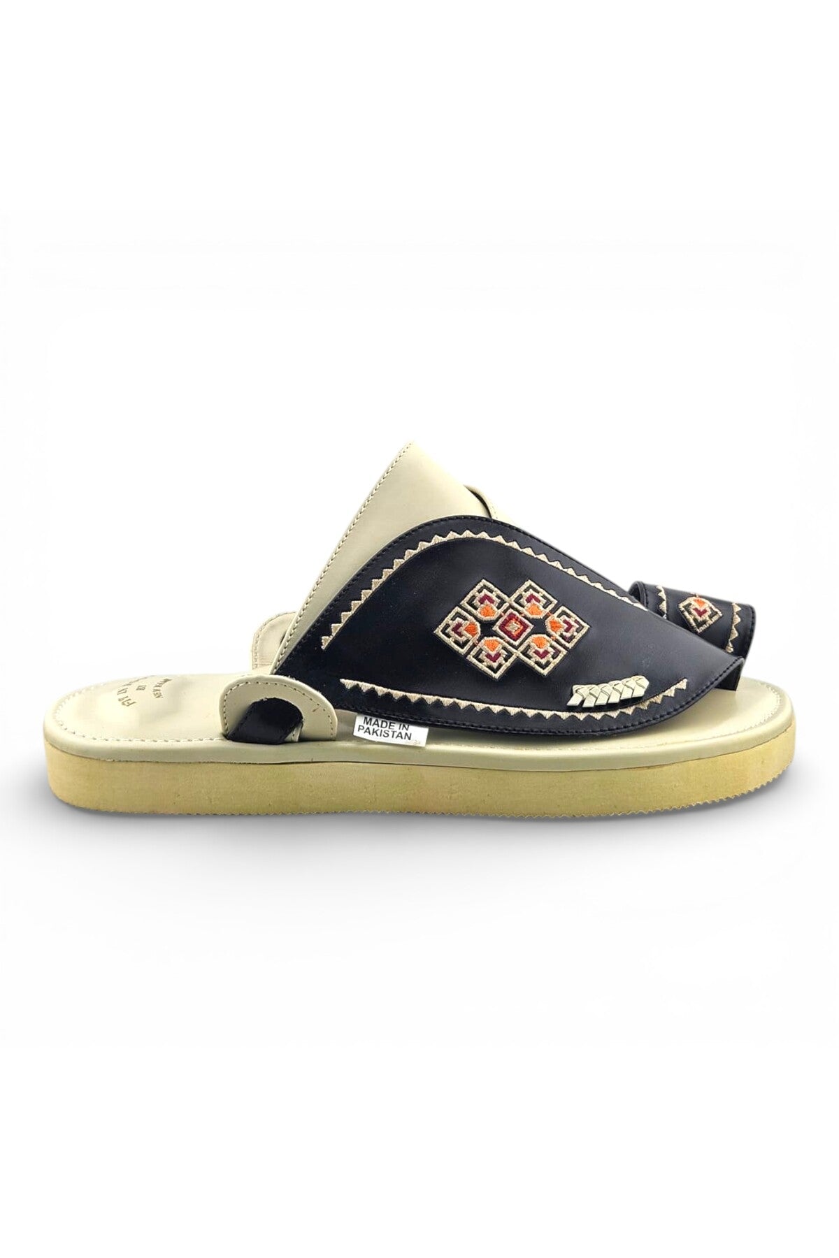 Footprint Embroidered Comfort Arabic Sandals for Men | 939 Secondary image