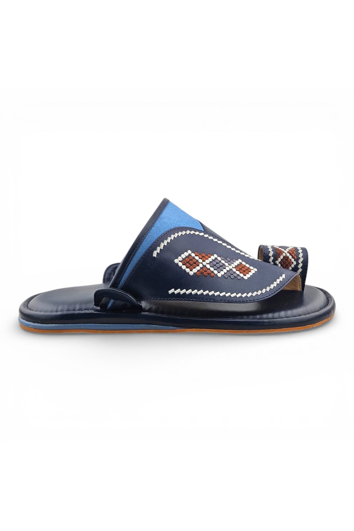 Footprint Embroidered Comfort Arabic Sandals for Men | WJH 1021 Secondary image