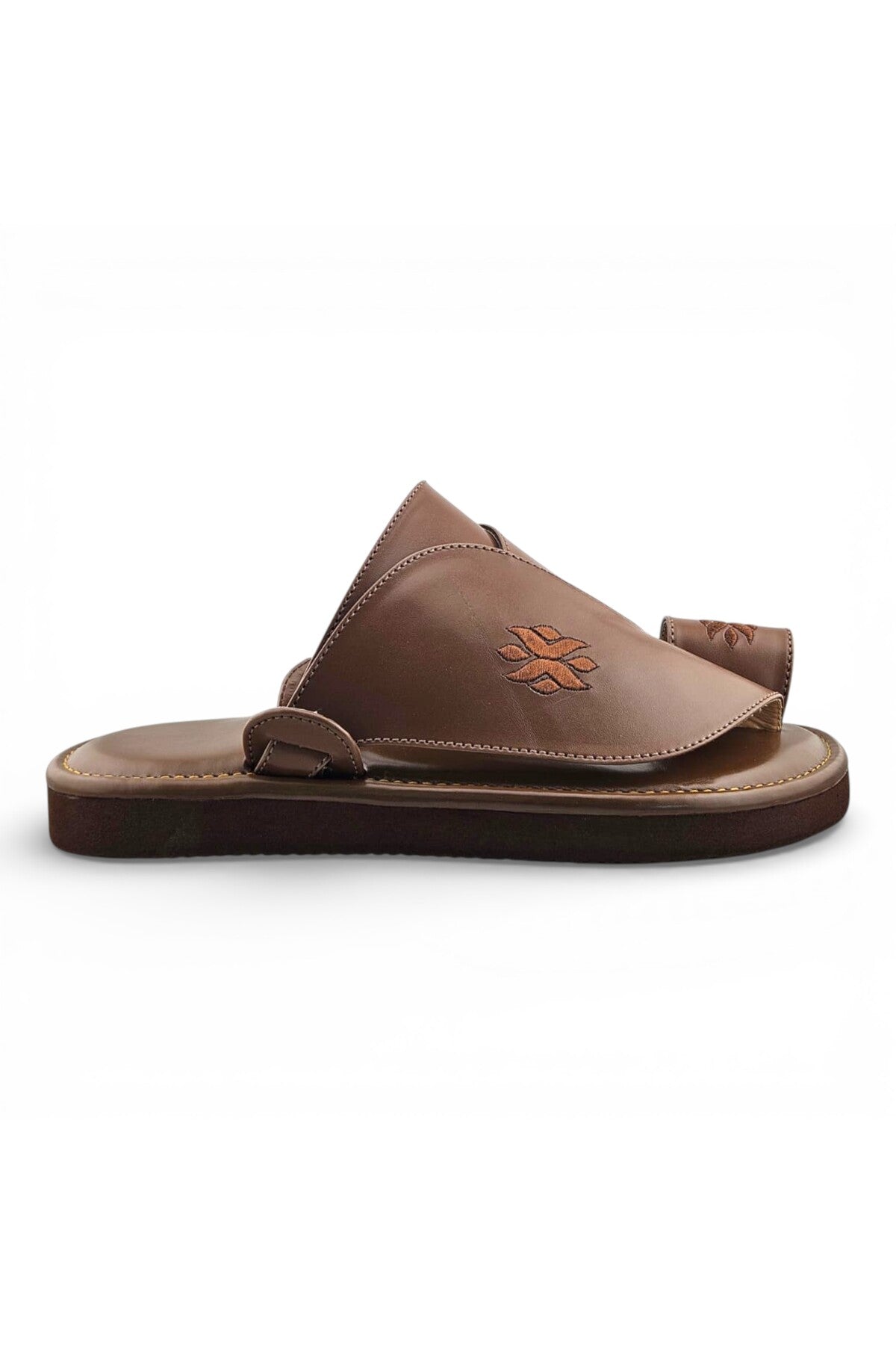 Footprint Embroidered Comfort Arabic Sandals for Men | WJH 1037 Secondary image