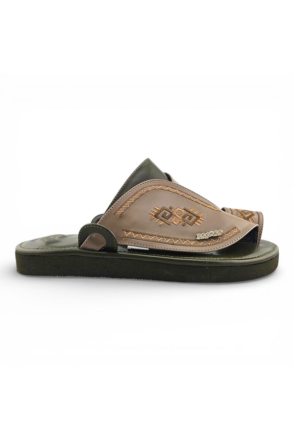 Biscuit / Olive Green