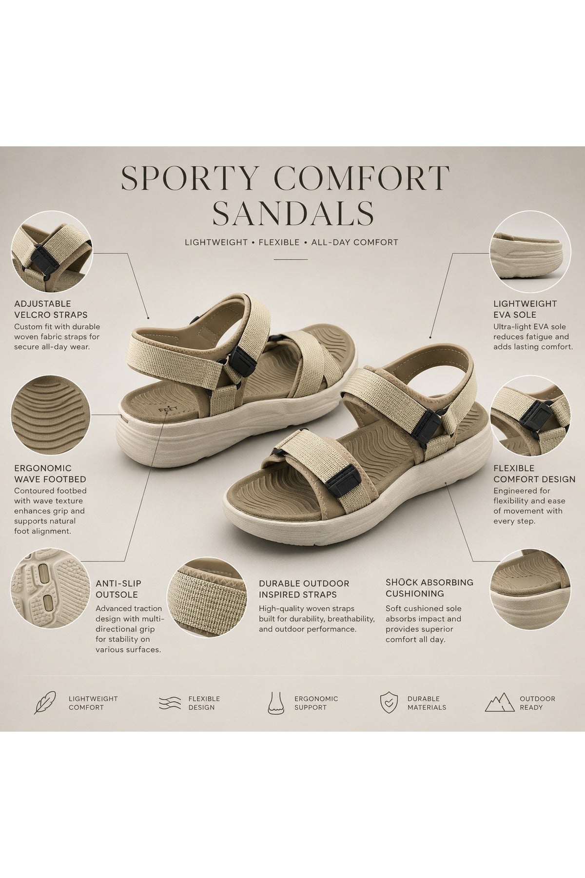 Feet First Everyday Comfort Women's Sandals | 86-760-12 Secondary image