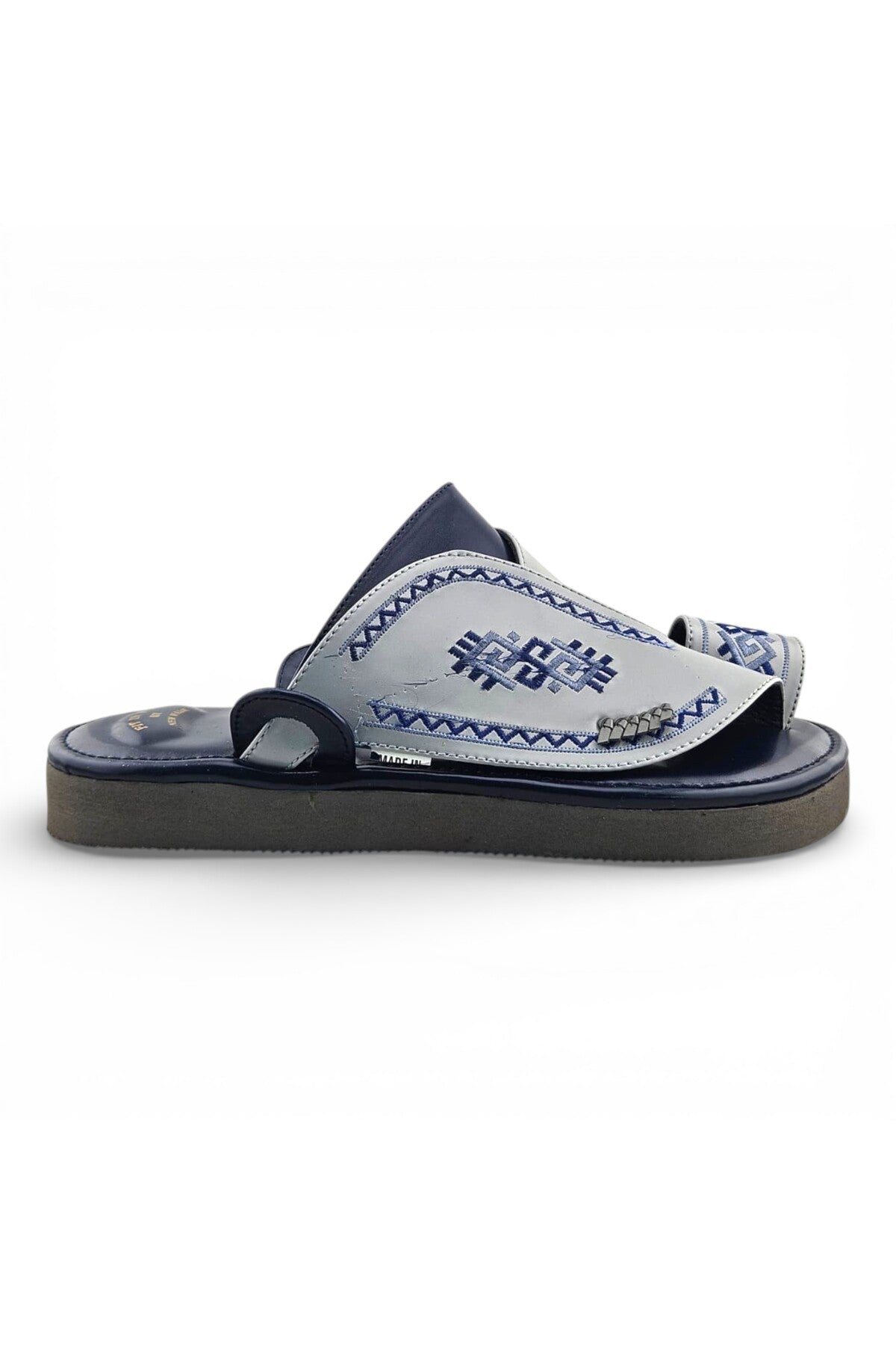 Footprint Embroidered Comfort Arabic Sandals for Men | 946 Secondary image
