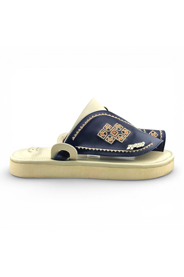 Beige / Navy Blue