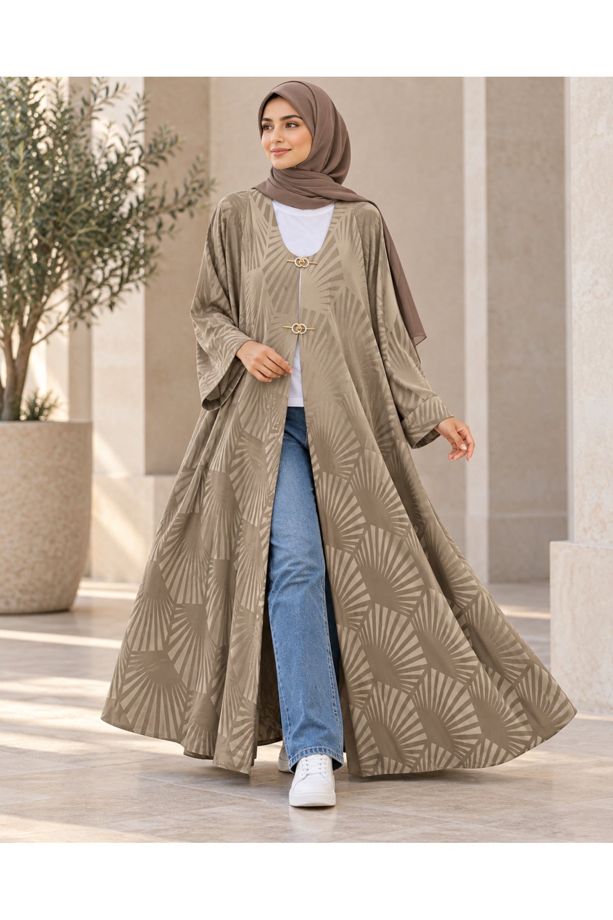كافالي عباية جاكارد هندسي | ABAYA-6634 الصورة الثانوية