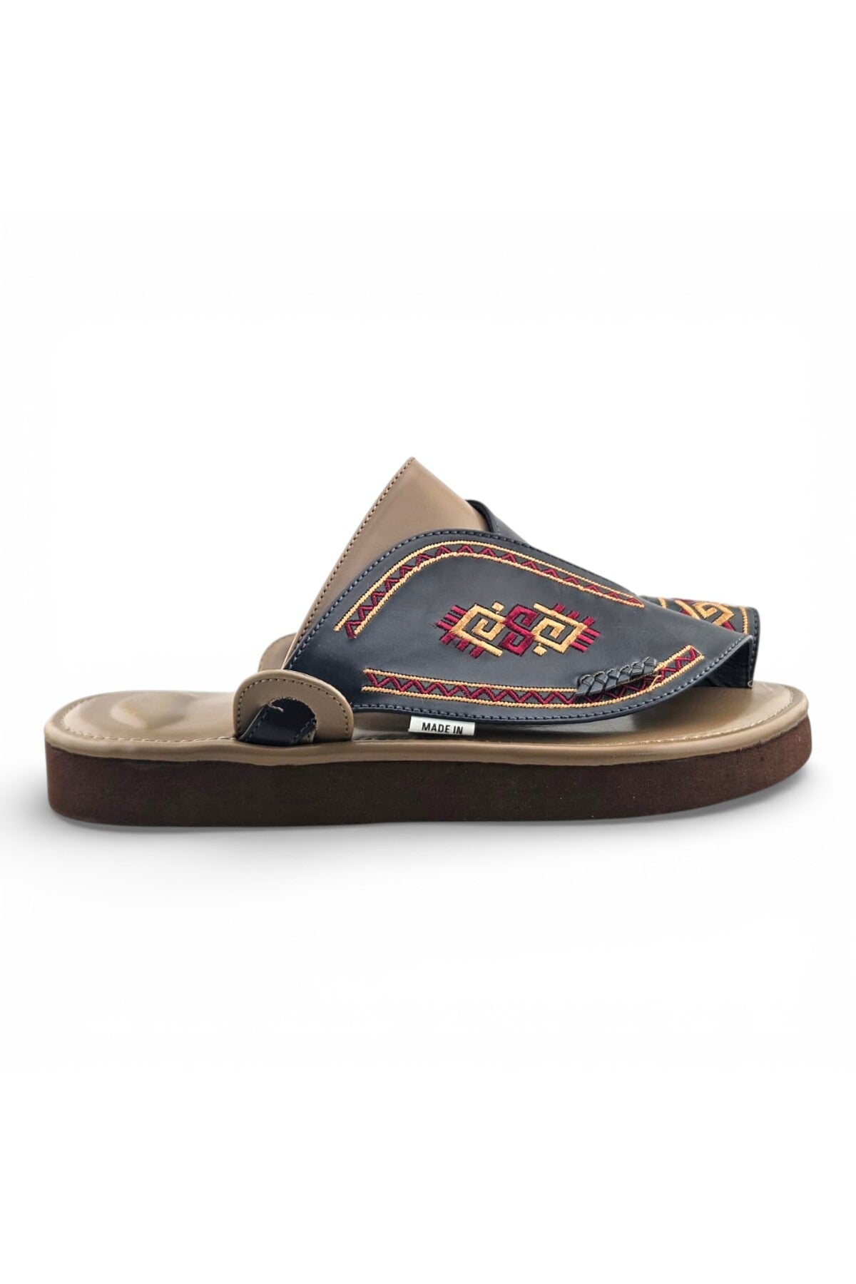 Footprint Embroidered Comfort Arabic Sandals for Men | 946 Secondary image