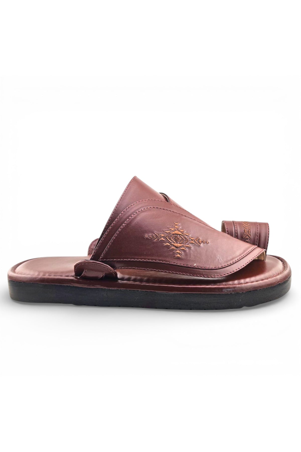 Footprint Embroidered Comfort Arabic Sandals for Men | WJH 1034 Secondary image