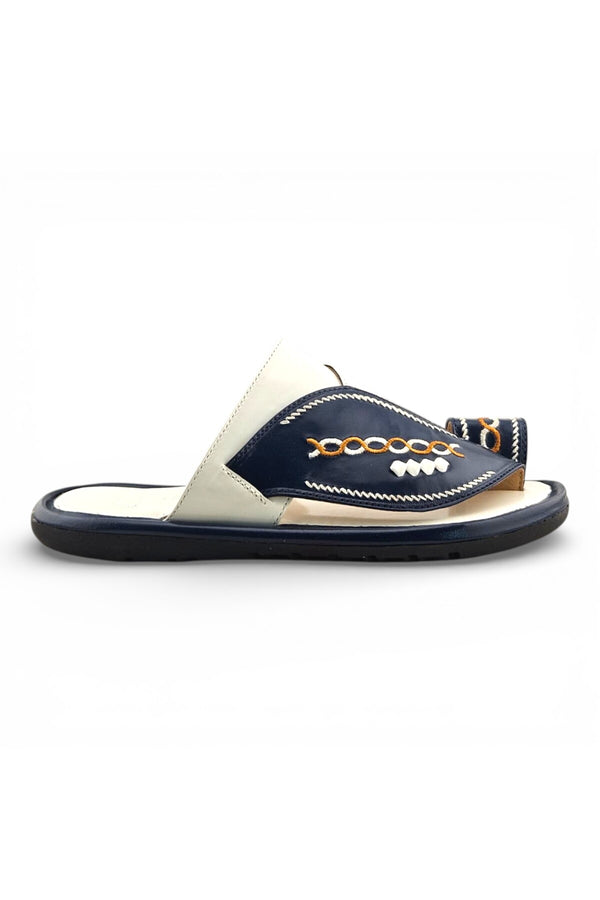 White / Navy Blue