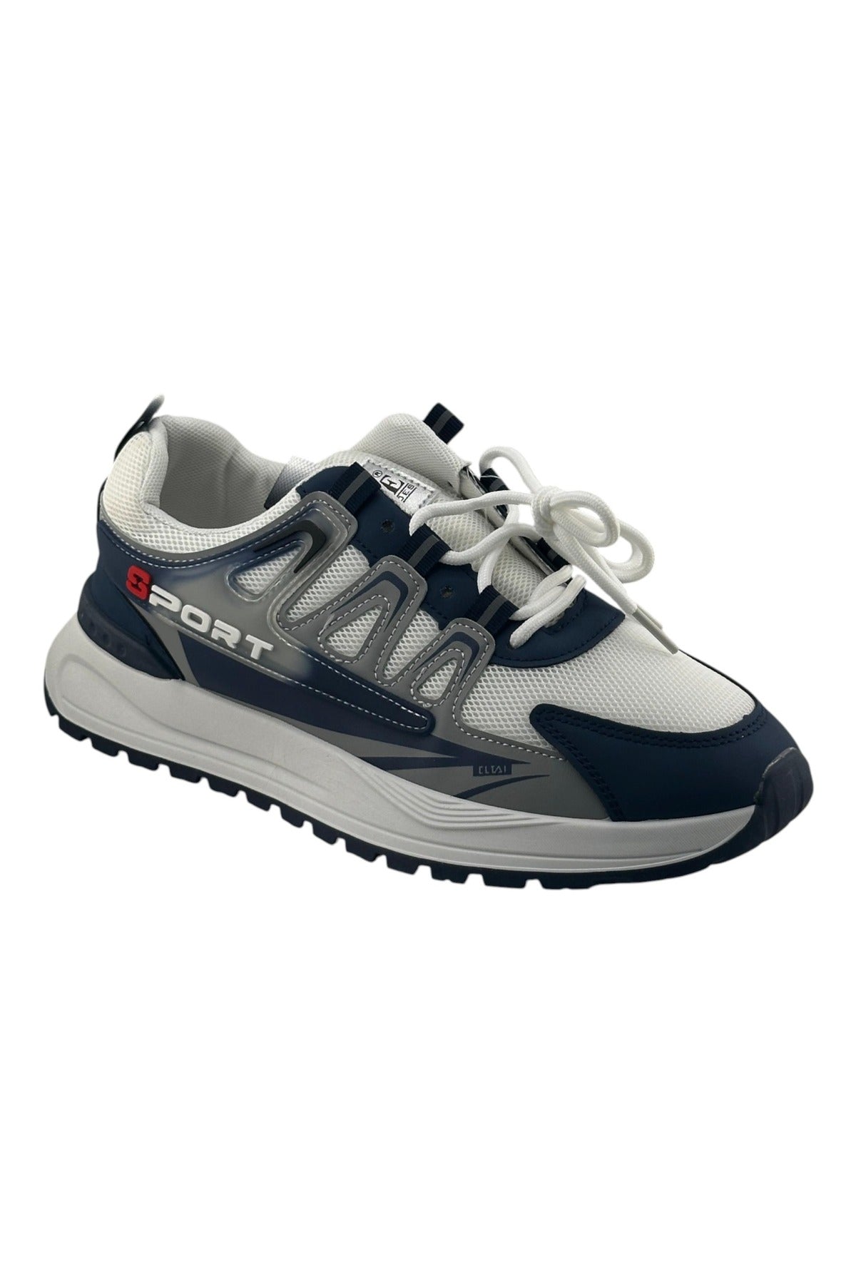 White / Navy Blue
