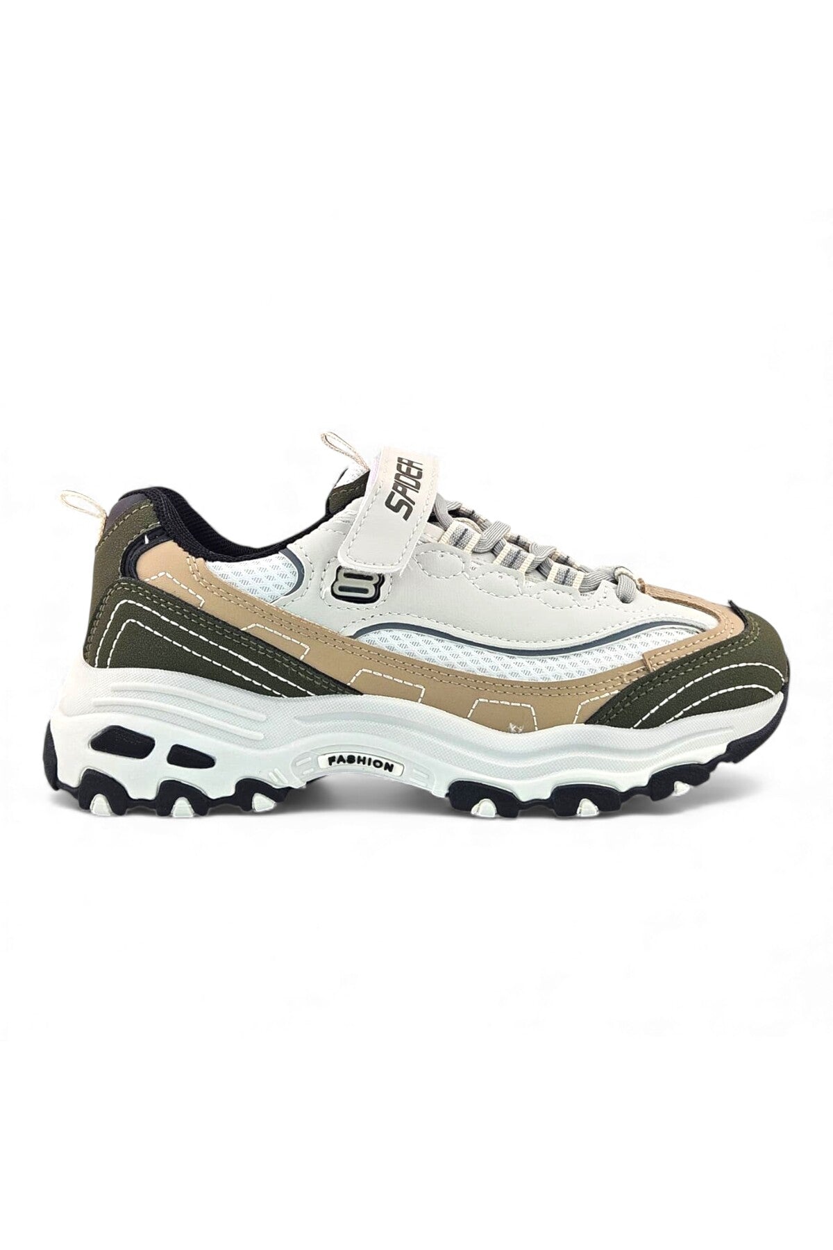 Beige / White / Olive Green