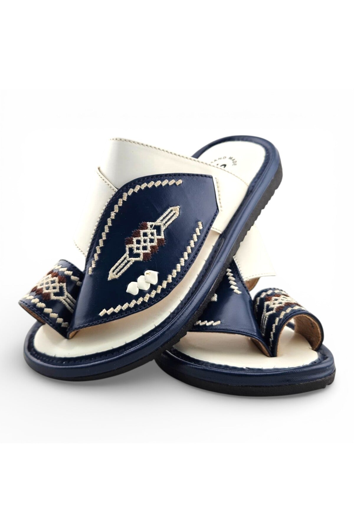 White / Navy Blue