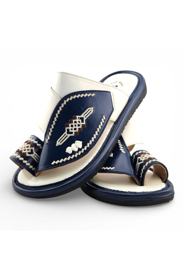 White / Navy Blue