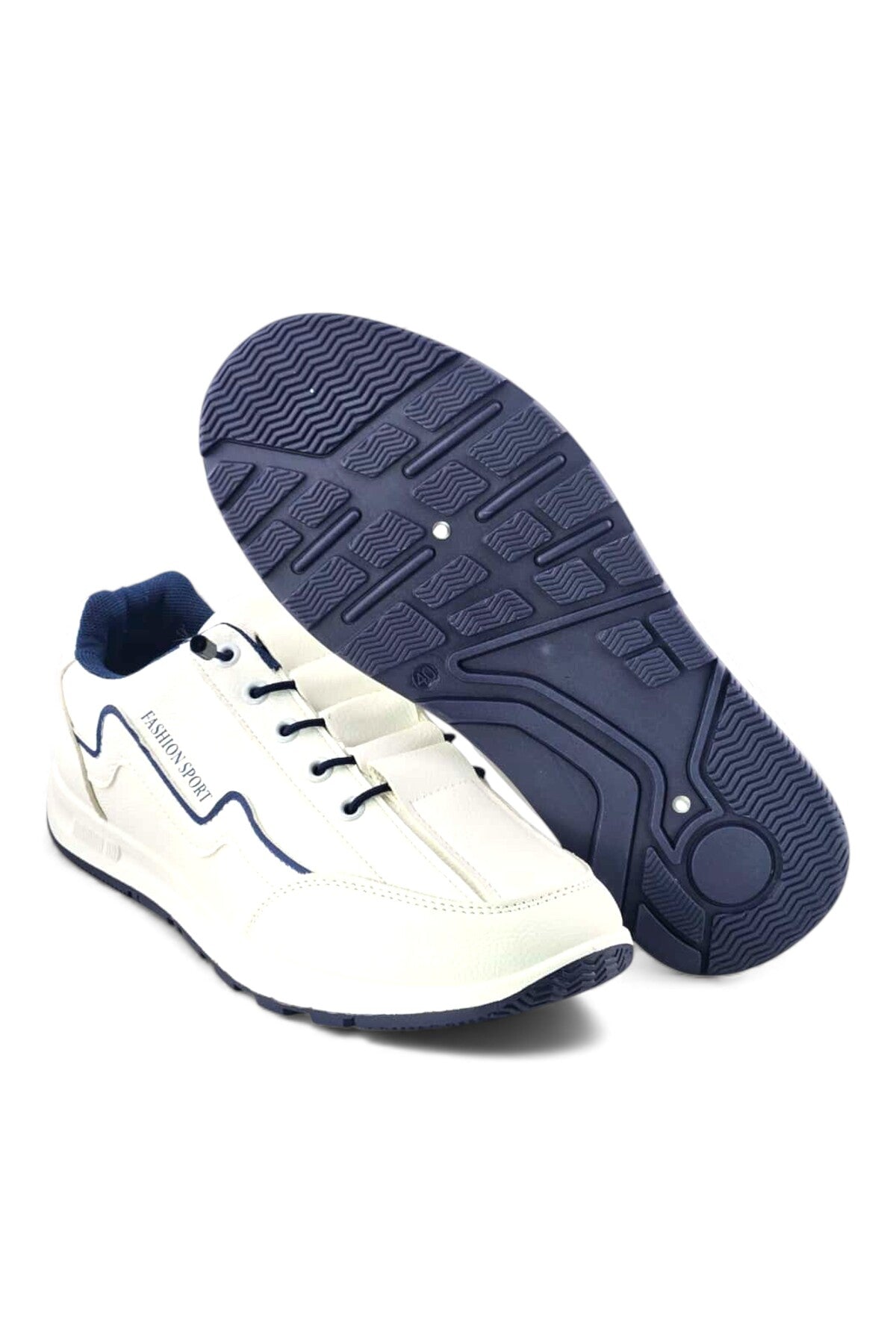 White / Dark Blue