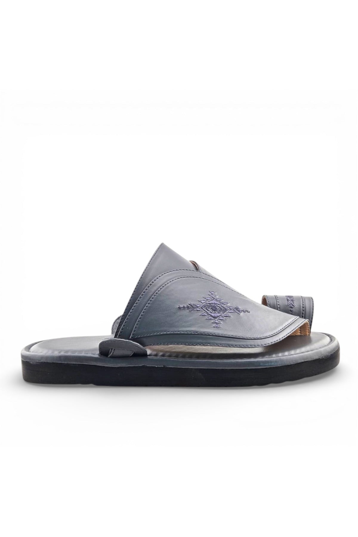 Footprint Embroidered Comfort Arabic Sandals for Men | WJH 1034 Secondary image