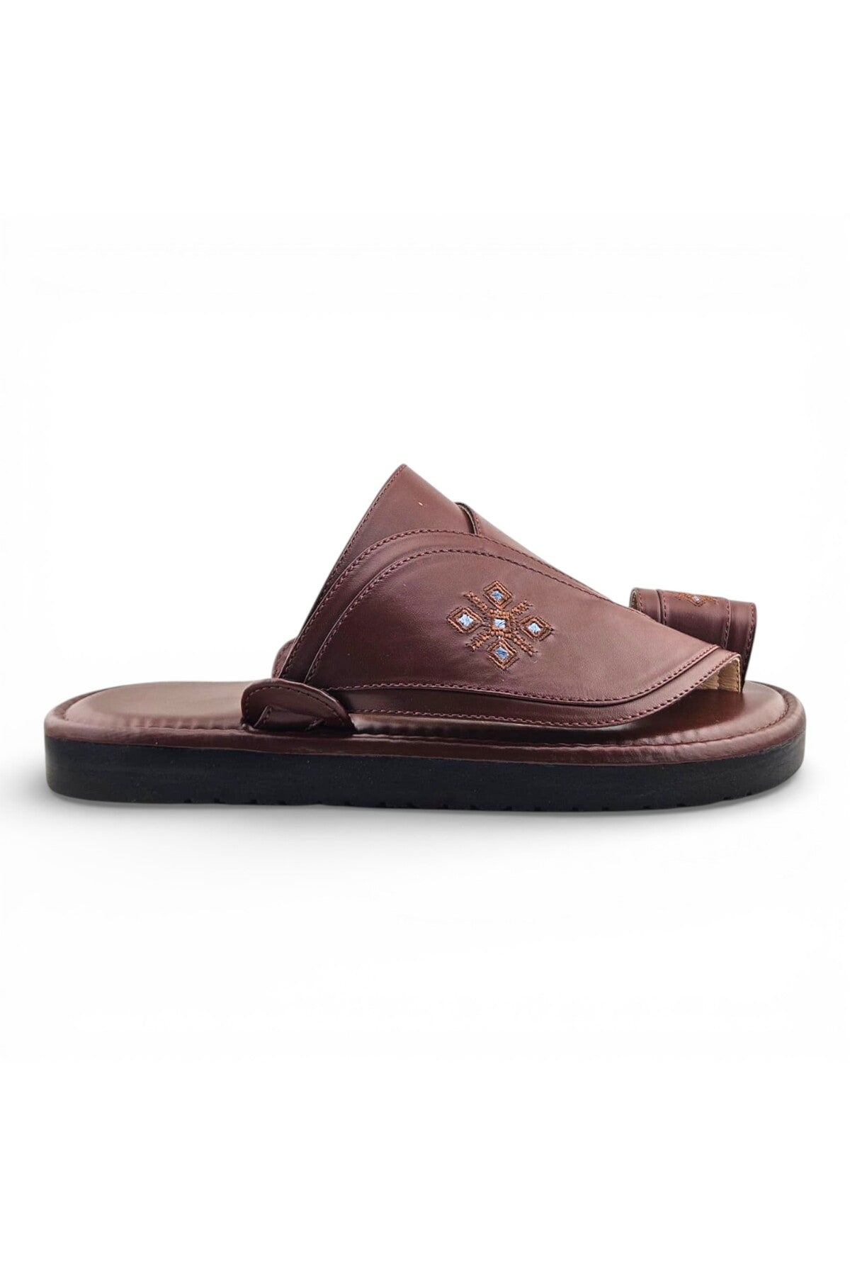 Footprint Embroidered Comfort Arabic Sandals for Men | WJH 1035 Secondary image