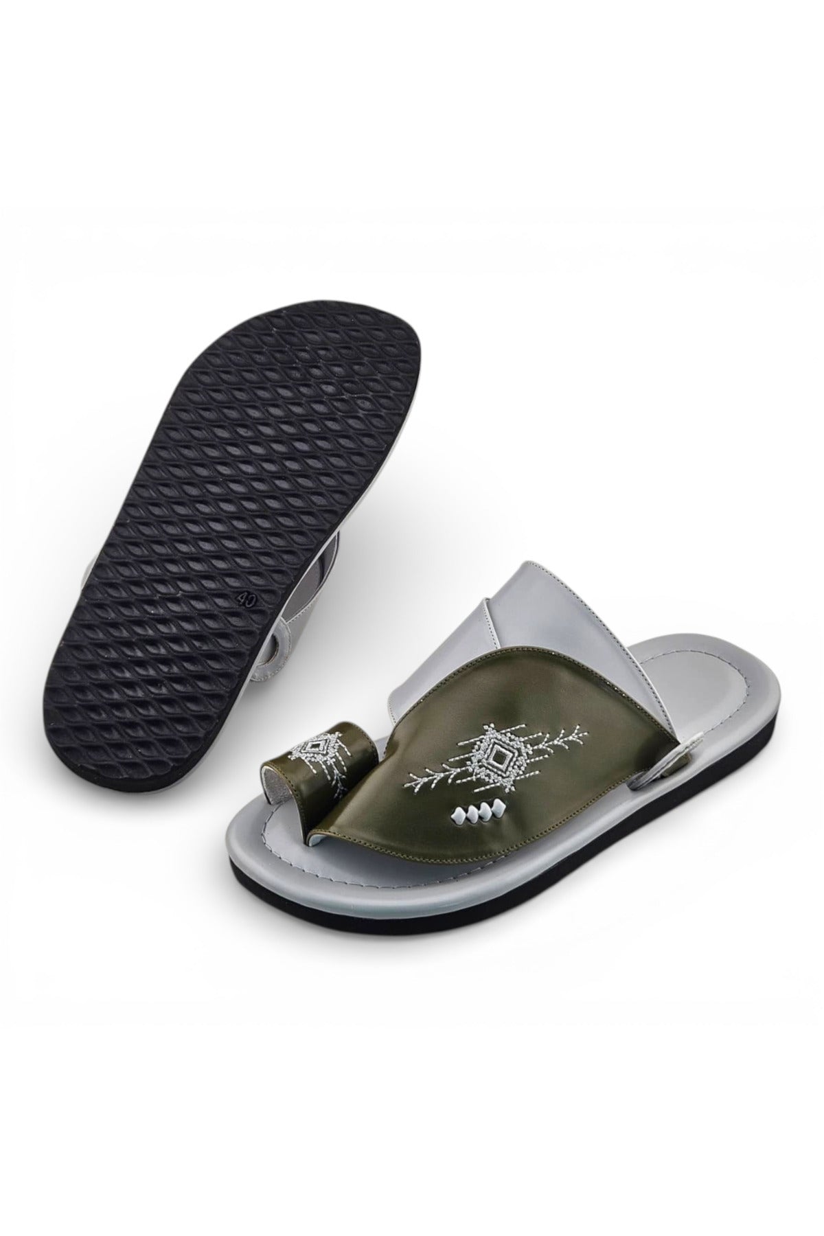 Olive Green / Light Grey