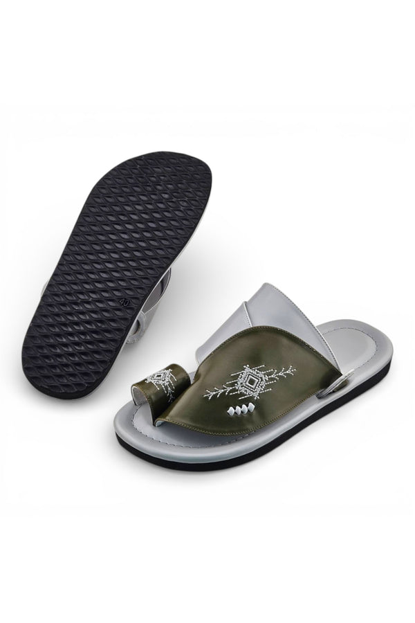 Olive Green / Light Grey