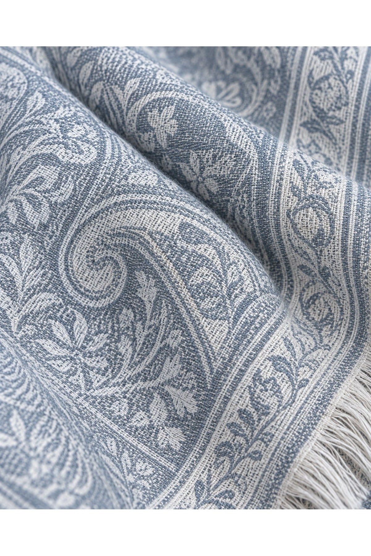 Kavalee Paisley Pashmina Fringe Abaya | ABAYA-9575 Secondary image