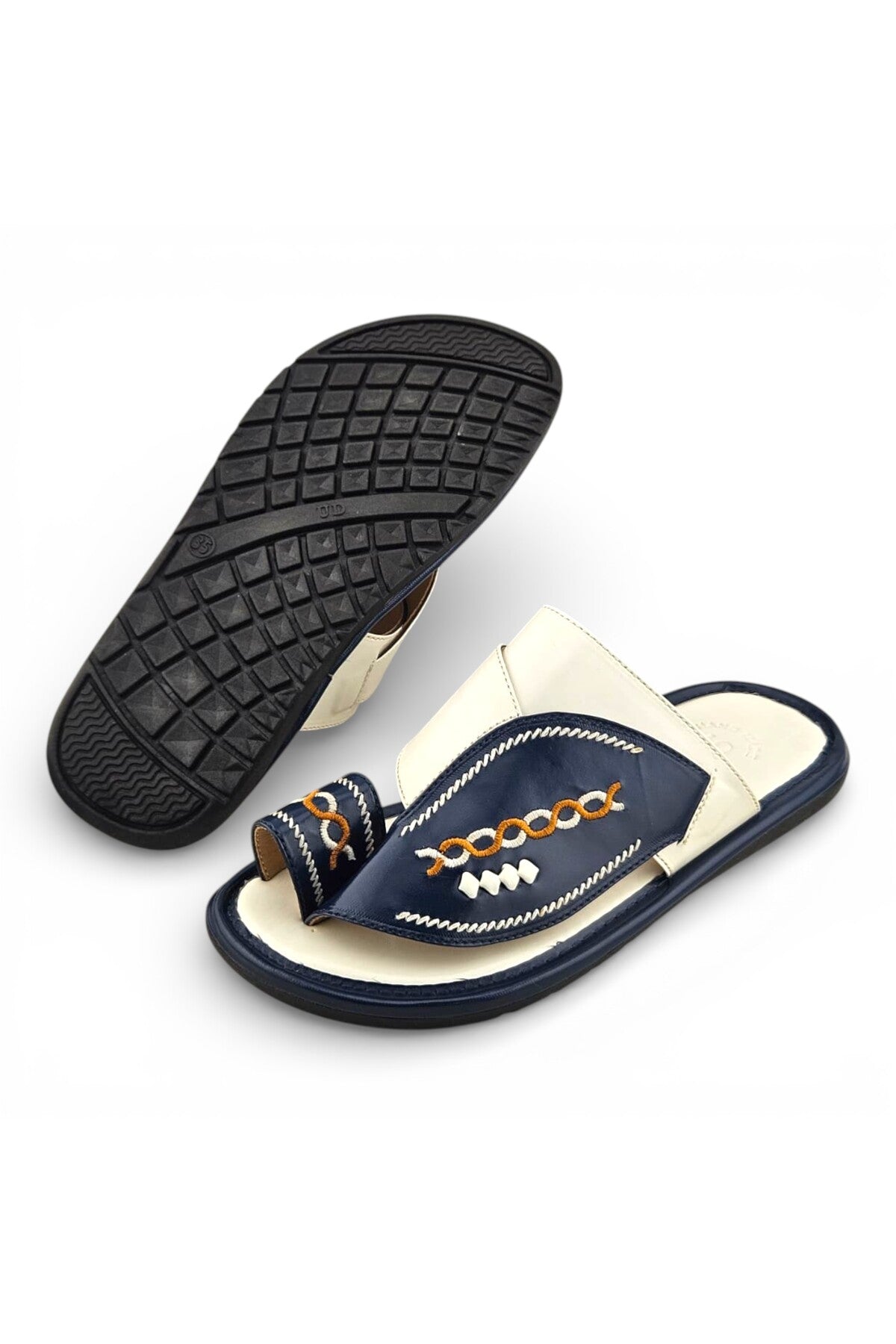 White / Navy Blue