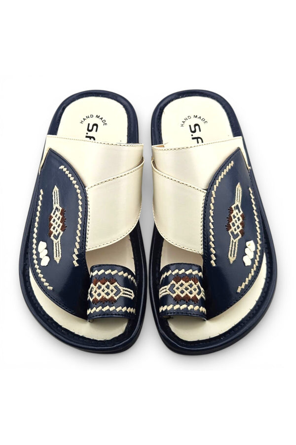 White / Navy Blue