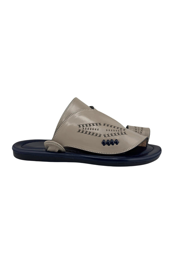 Light Beige / Navy Blue