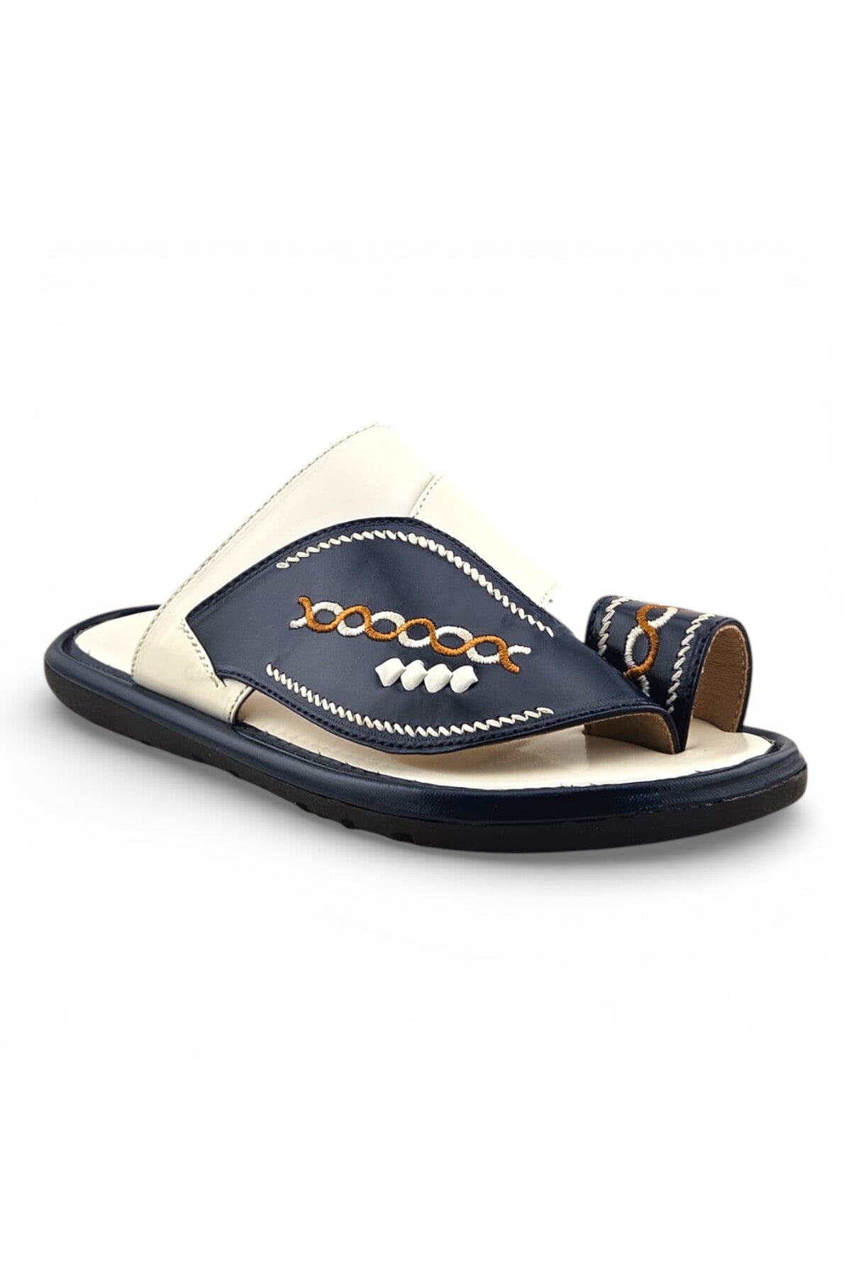 White / Navy Blue