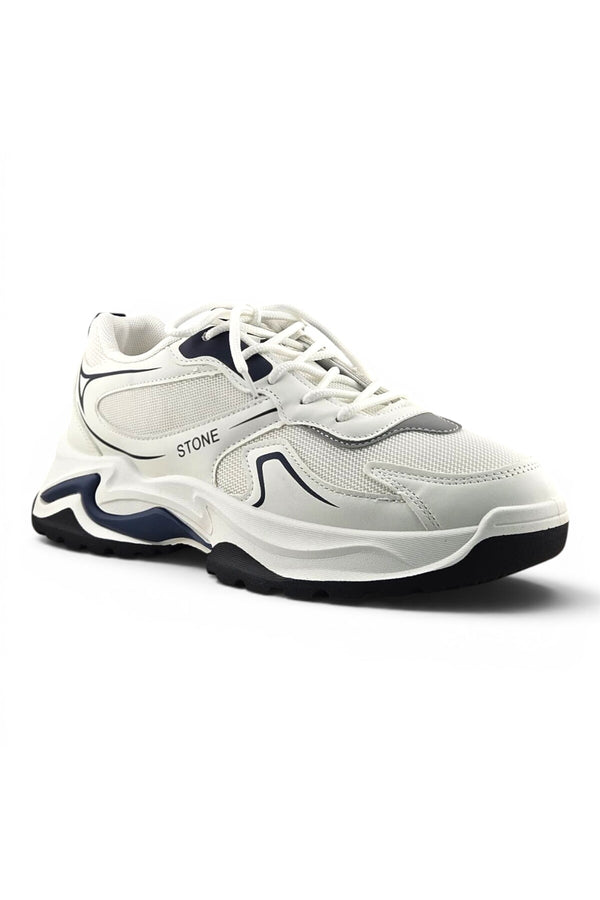 White / Navy Blue