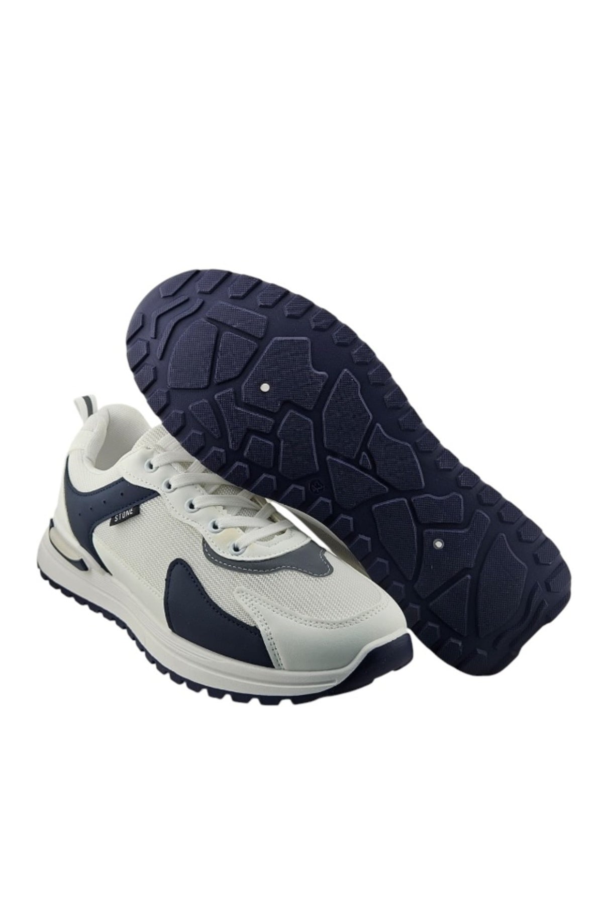 White / Dark Blue