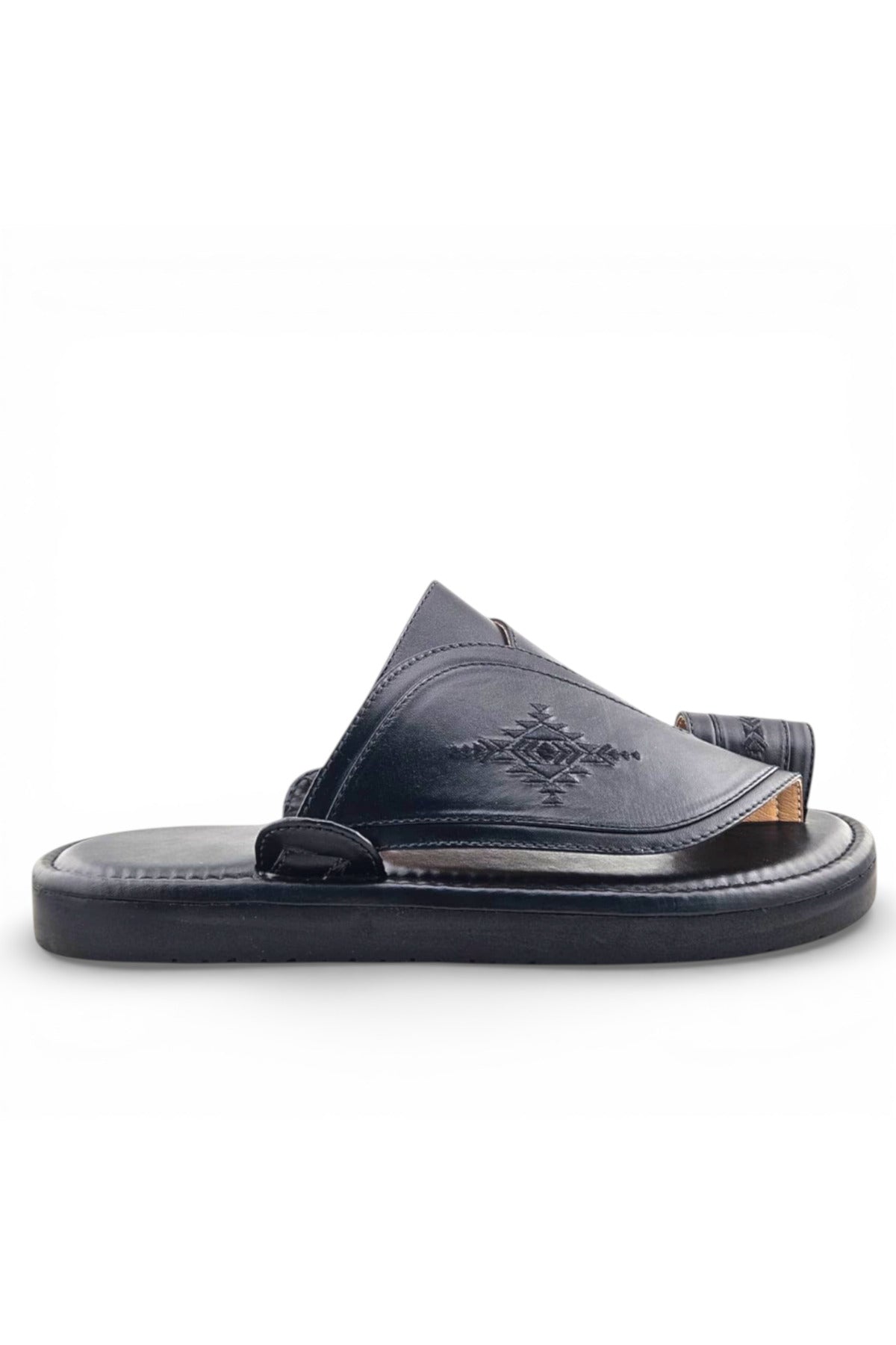 Footprint Embroidered Comfort Arabic Sandals for Men | WJH 1034 Secondary image