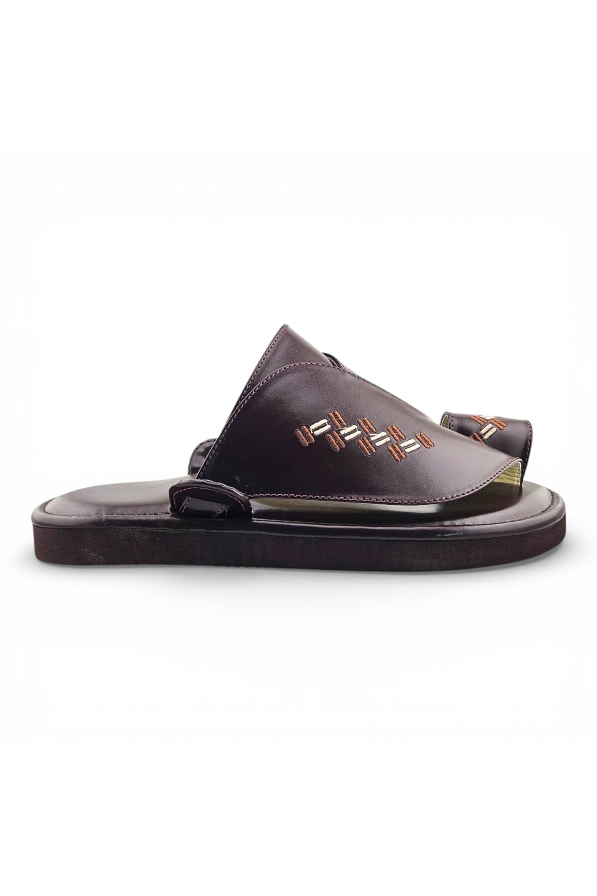 Footprint Embroidered Comfort Arabic Sandals for Men | WJH 1038 Secondary image