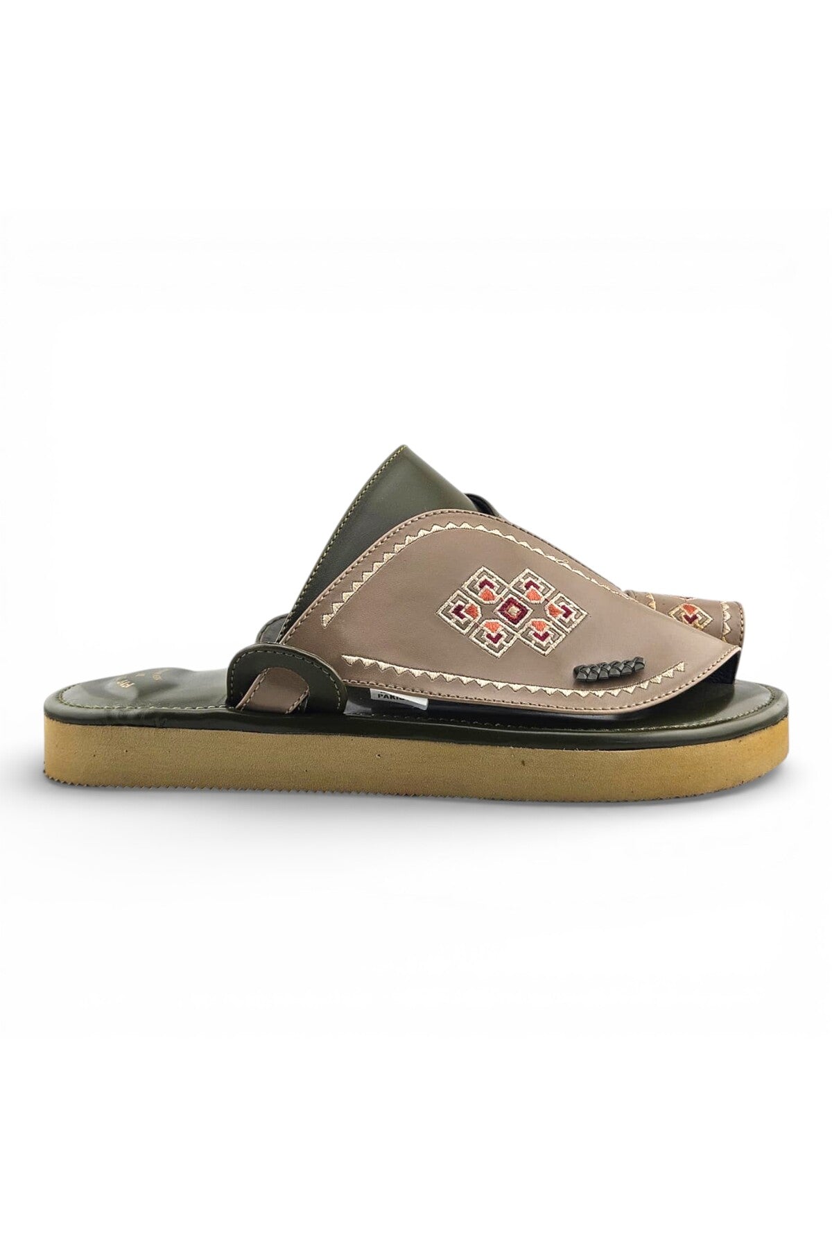 Footprint Embroidered Comfort Arabic Sandals for Men | 940 Secondary image