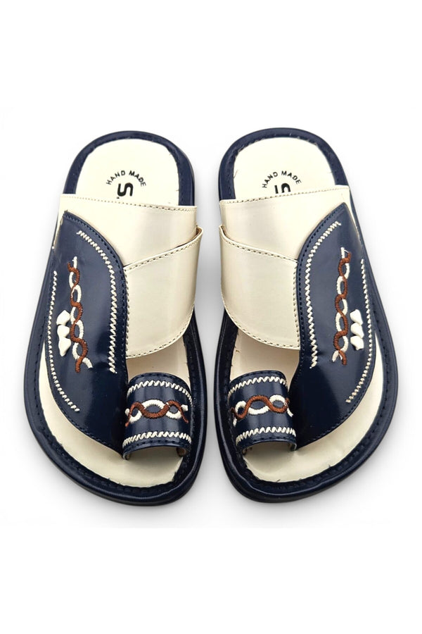White / Navy Blue