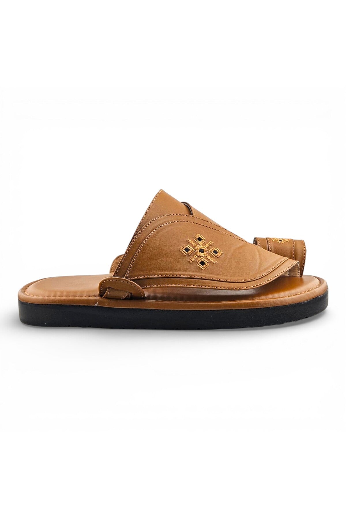 Footprint Embroidered Comfort Arabic Sandals for Men | WJH 1035 Secondary image