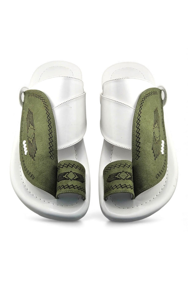 Light Olive Green / White