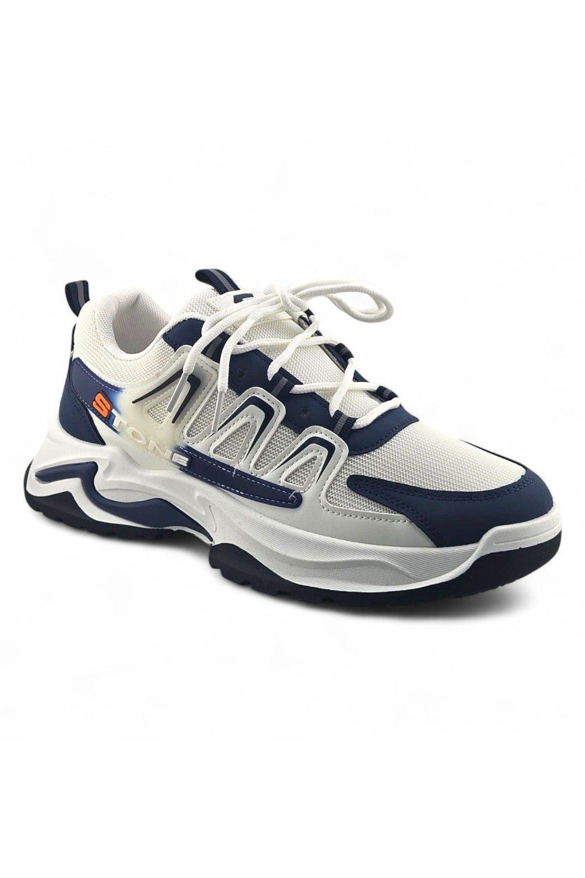 White / Navy Blue