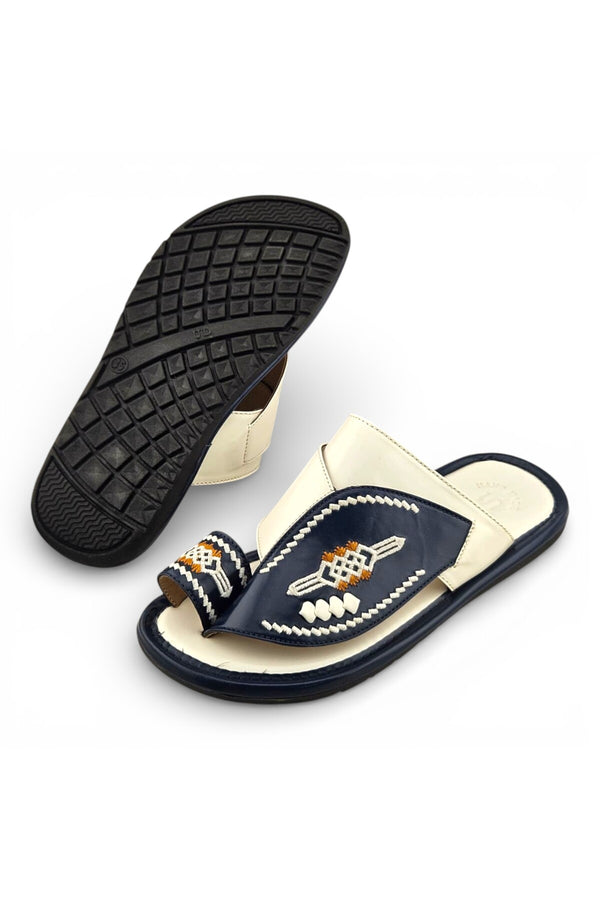 White / Navy Blue