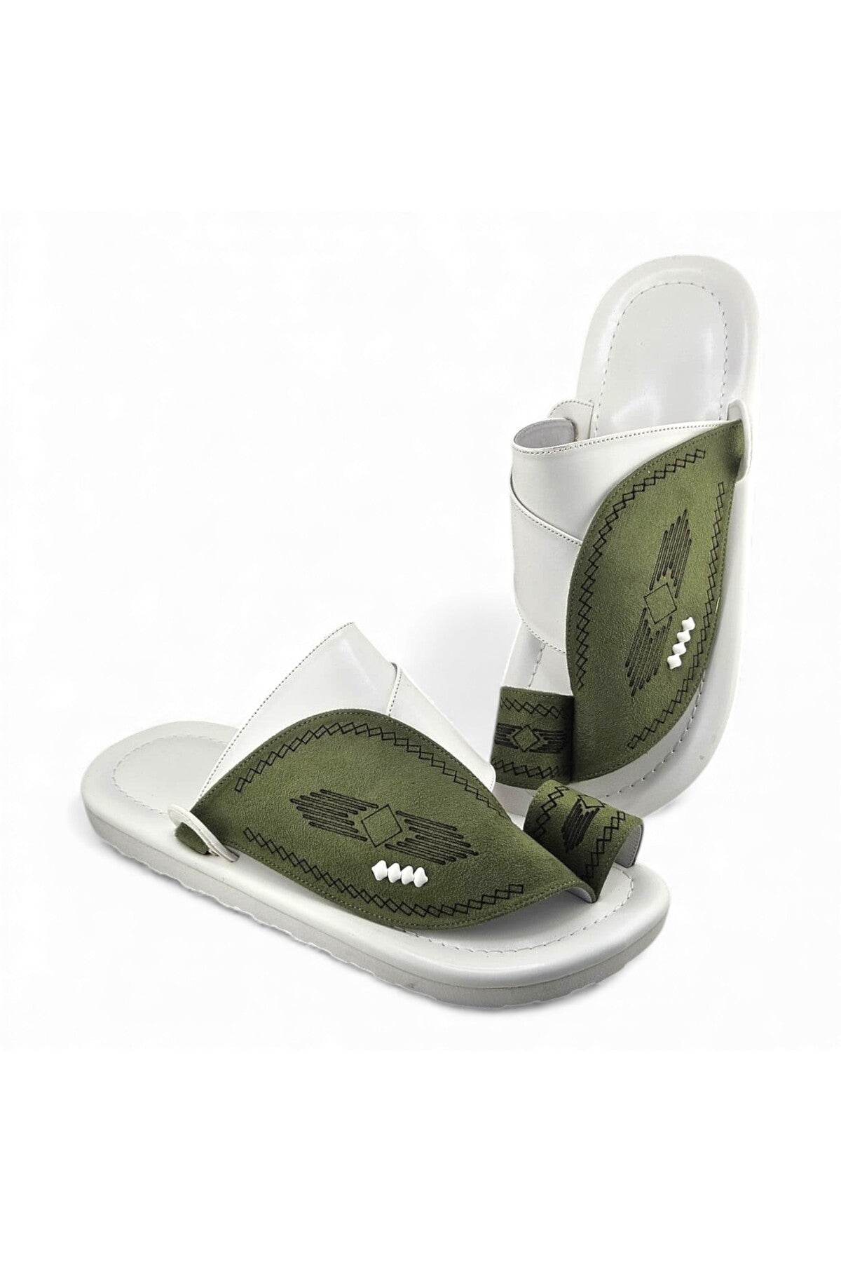 Light Olive Green / White