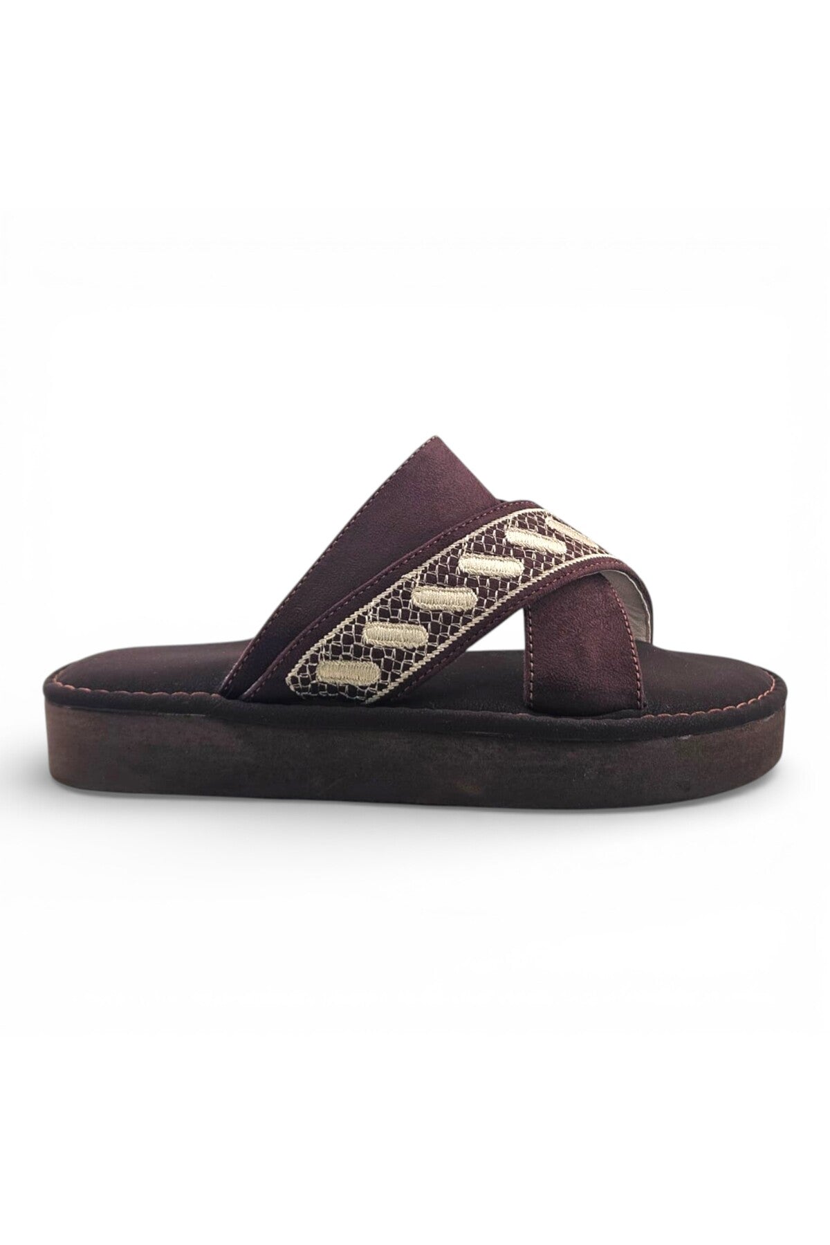Footprint Embroidered Comfort Arabic Sandals for Men | 940 Secondary image