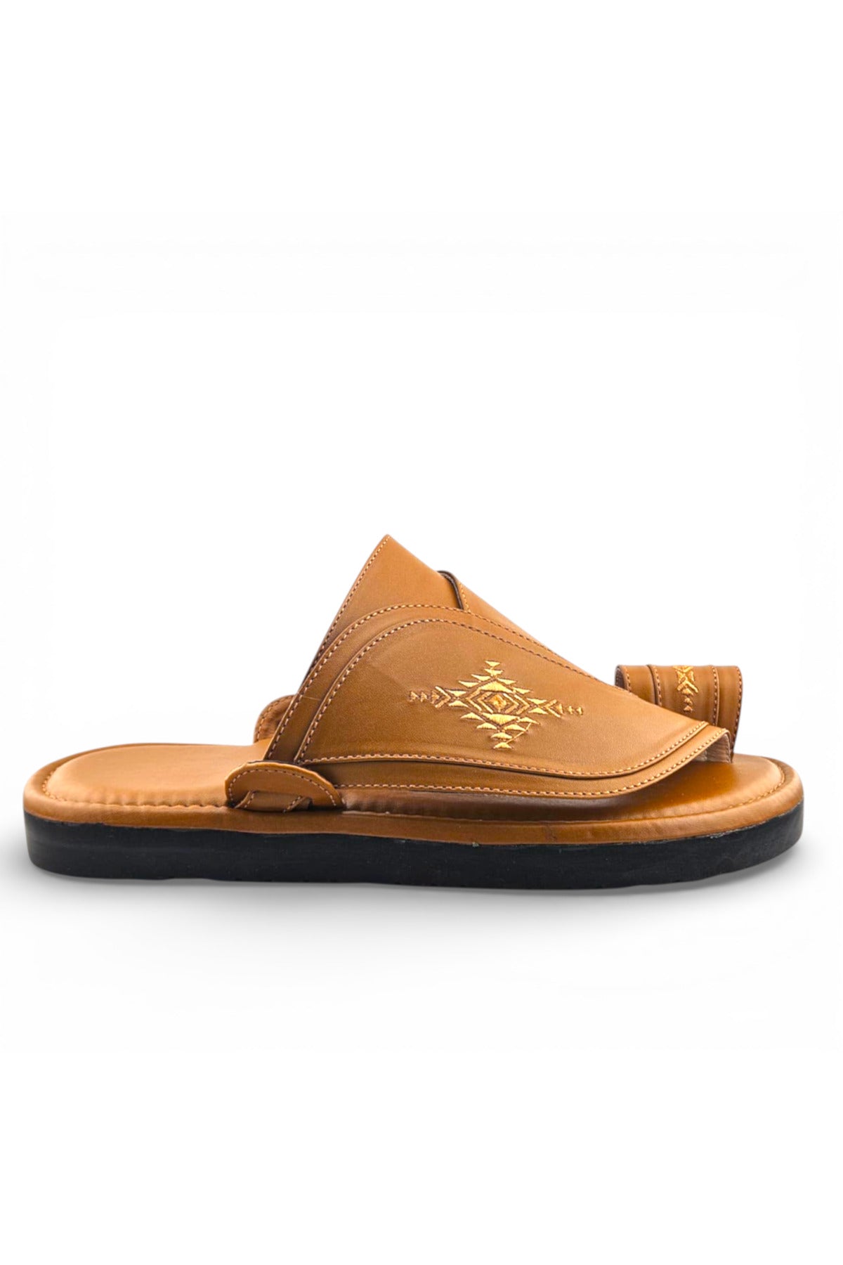 Footprint Embroidered Comfort Arabic Sandals for Men | WJH 1034 Secondary image