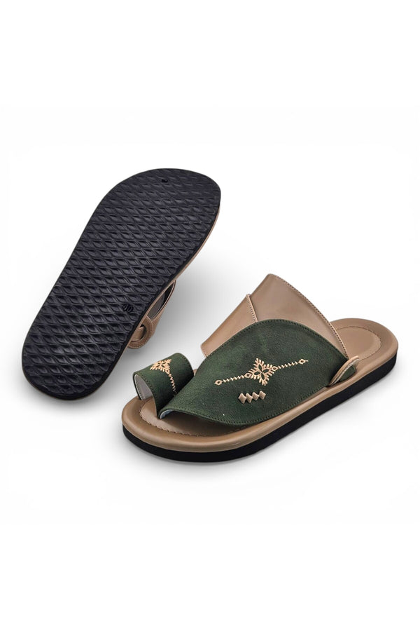 Olive Green / Light Beige