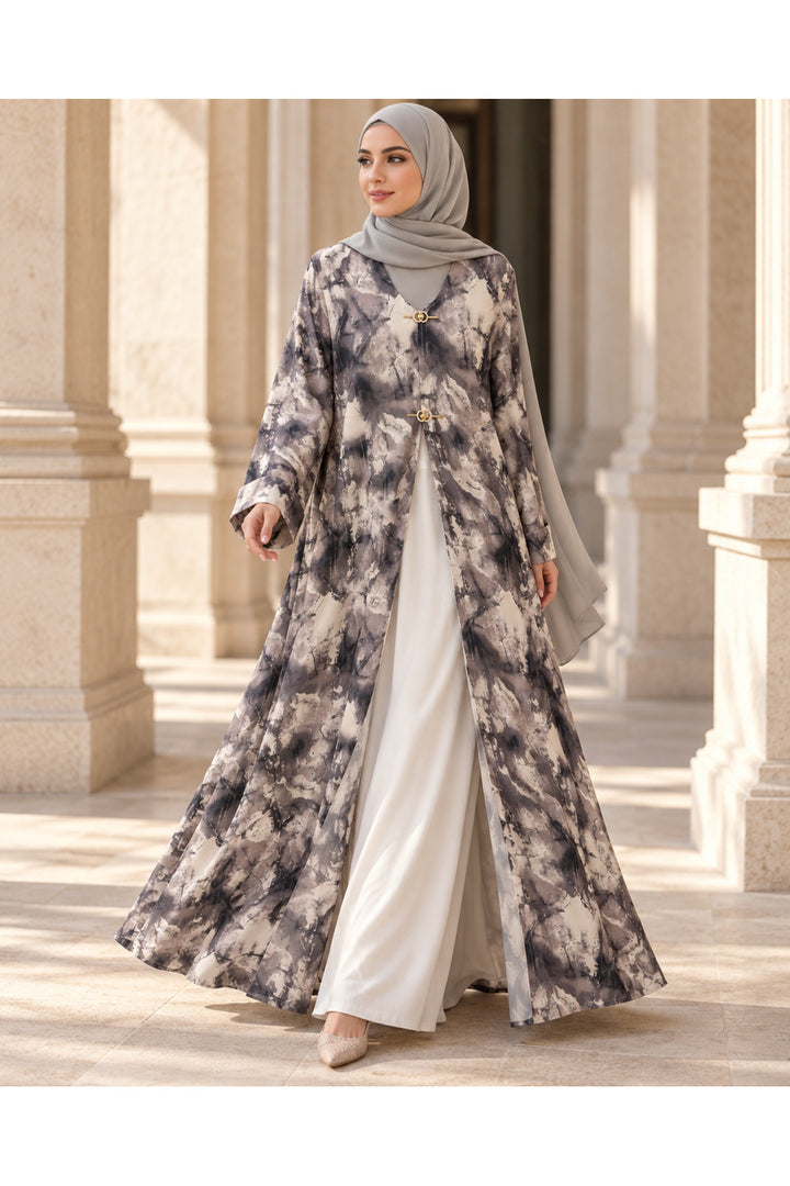 Kavalee Abstract Print Abaya | ABAYA-7527