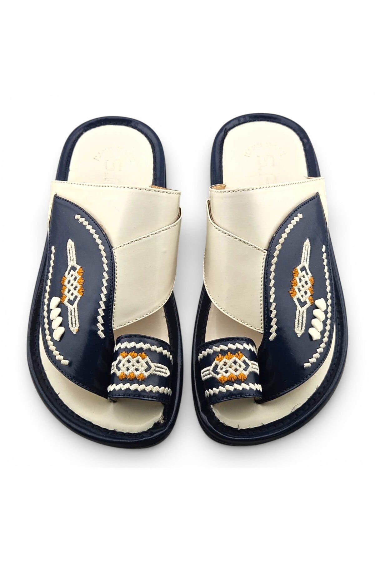 White / Navy Blue