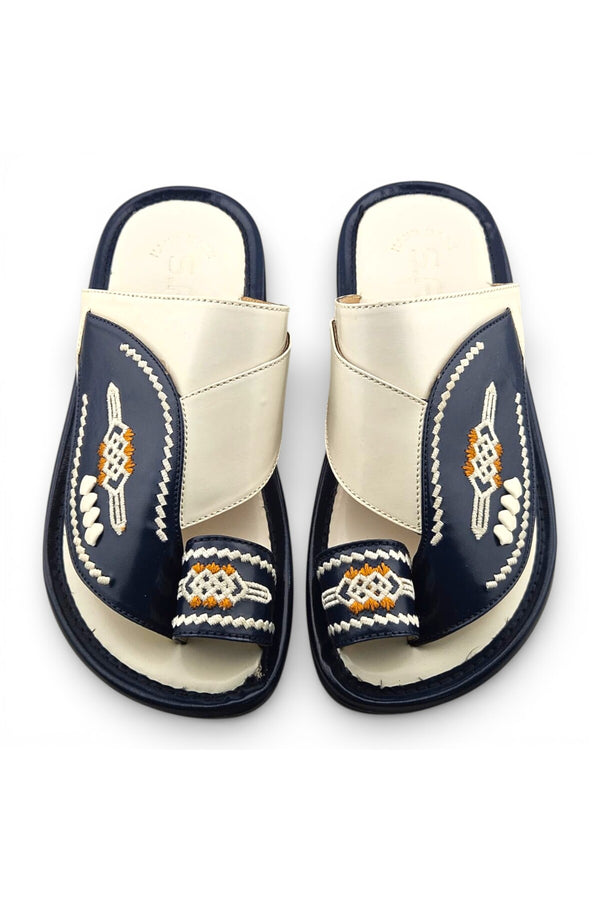 White / Navy Blue