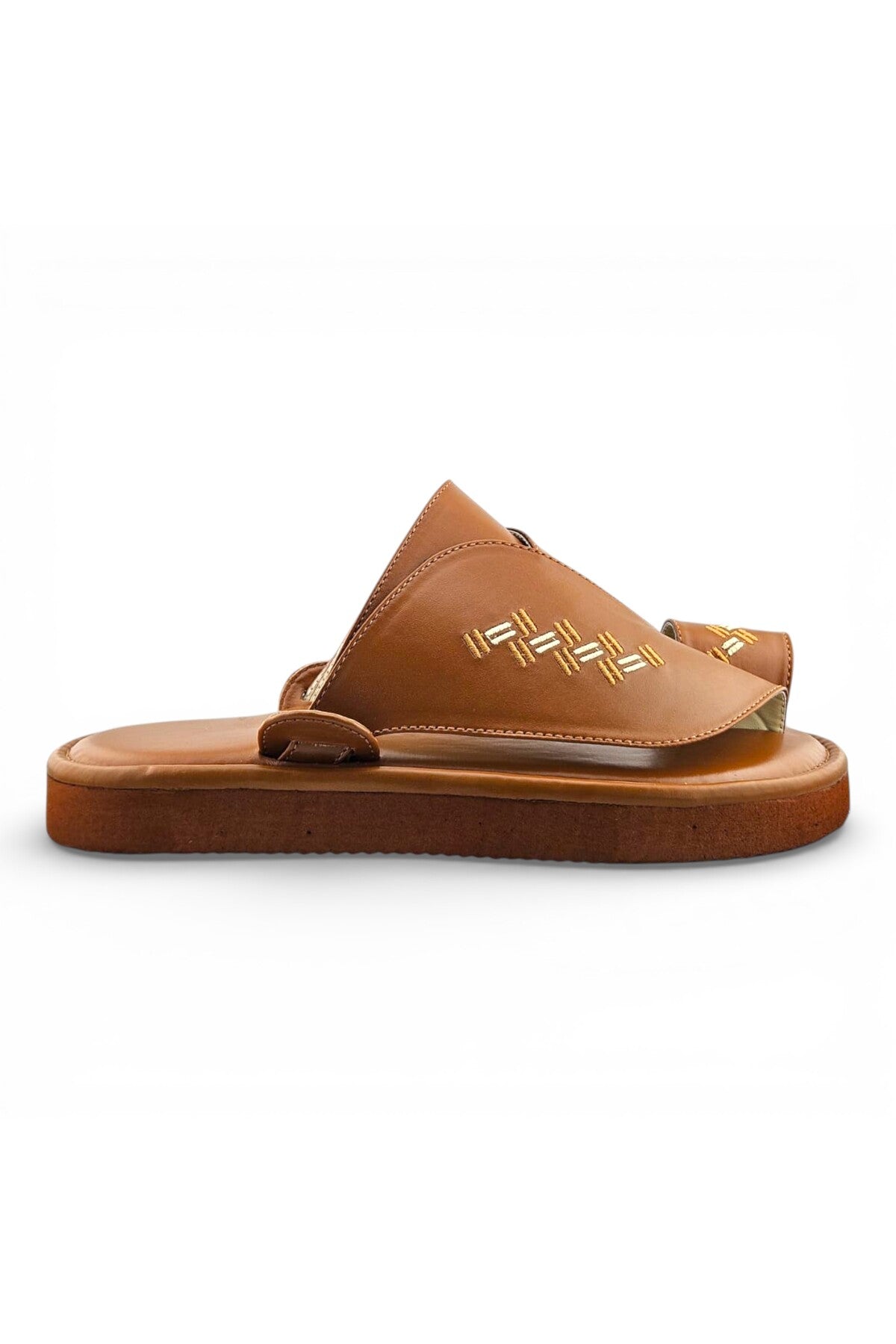 Footprint Embroidered Comfort Arabic Sandals for Men | WJH 1038 Secondary image